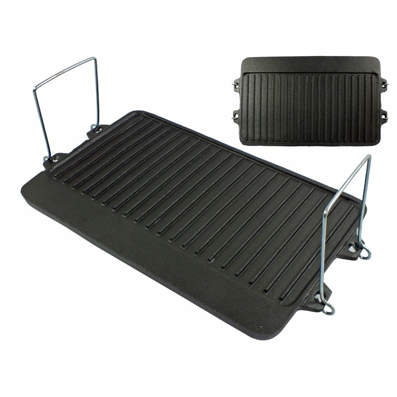 Cast iron plate grill grate 40x25 grill pan