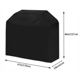 Didelis užvalkalas, atsparus vandeniui, patvarus kepsninės dangtis 170x61x117 cm