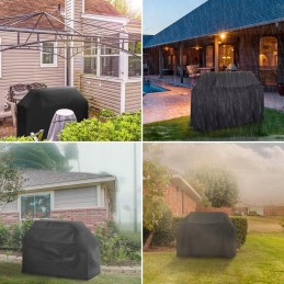 ⭐️Didelis dujinis grilio dangtis BBQ vandeniui atsparus brezentinis dangtis 147x122x65cm⭐️