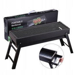 Large portable charcoal garden grill foldable camping suitcase
