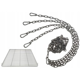 Nerūdijančio plieno grandinės rinkinys kvadratinėms grilio grotelėms