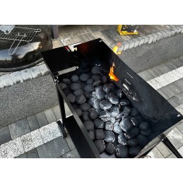 Anglies sodo grilio grotelės 48x26,5 cm apatinė lentyna + šoniniai ratai lund