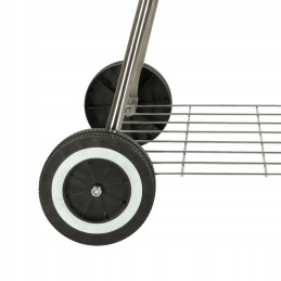 Garden charcoal grill round, closed, with lid and shelf, ventilation 41x41