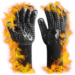 Karščiui atsparios orkaitės pirštinės iki 800°C – neslidžios, atsparios ugniai, idealiai tinka kepimui ant grotelių ir orkaitėje