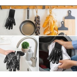 Karščiui atsparios orkaitės pirštinės iki 800°C – neslidžios, atsparios ugniai, idealiai tinka kepimui ant grotelių ir orkaitėje