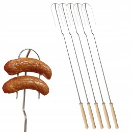 Wo 70 židinio šakutė 70 cm griliui, nerūdijančio plieno šakutė, laužo lazda