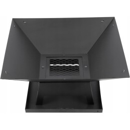 Fire pit with cover for garden on steel plot