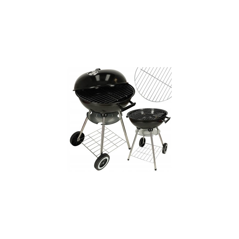 Closed charcoal garden grill for briquettes