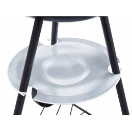 Sodo briketinė anglis grilis su ratukais, dangtelis, apvalus, rakinamas, nešiojamas