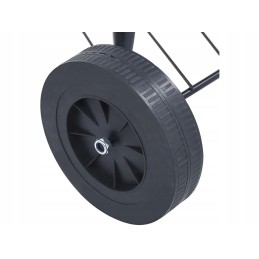 Sodo briketinė anglis grilis su ratukais, dangtelis, apvalus, rakinamas, nešiojamas