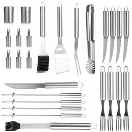 Grilio stalo įrankiai lagamine – praktiškas ir elegantiškas rinkinys, turintis daug privalumų, ypač skirtas kepsnių mėgėjams.