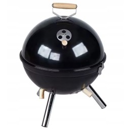 Nešiojama, plona, turistinė sodo anglių kepsninė su dangteliu