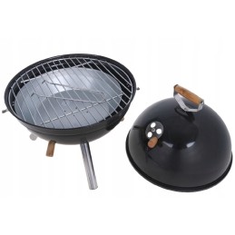 Nešiojama, plona, turistinė sodo anglių kepsninė su dangteliu