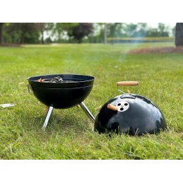 Nešiojama, plona, turistinė sodo anglių kepsninė su dangteliu