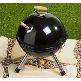 Nešiojama, plona, turistinė sodo anglių kepsninė su dangteliu