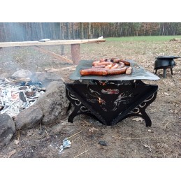 Turistinis anglies grilis, sulankstomas nešiojamasis grilis