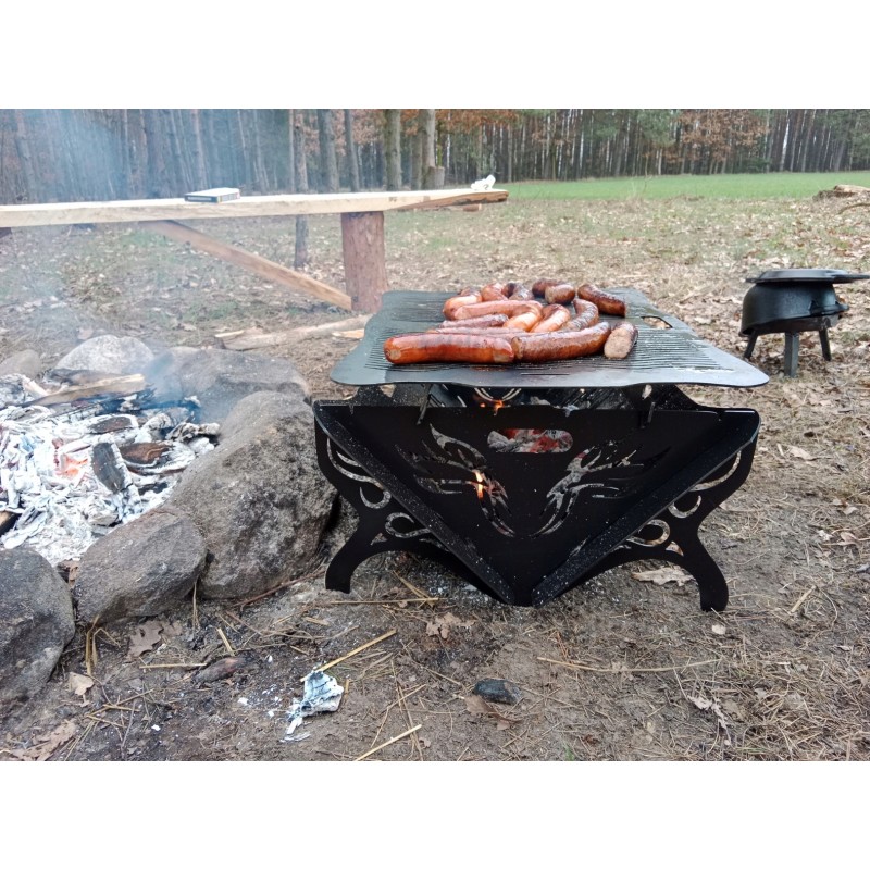 Turistinis anglies grilis, sulankstomas nešiojamasis grilis