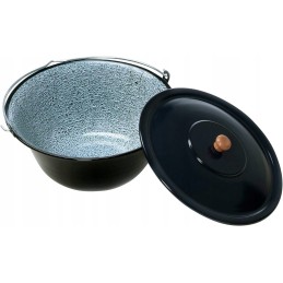 Emaliuotas katilas 10 l, pagamintas iš storos aukščiausios kokybės skardos su dangteliu!