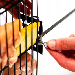 Steel basket for grill rotisserie basket for fish vegetables chicken grillpro