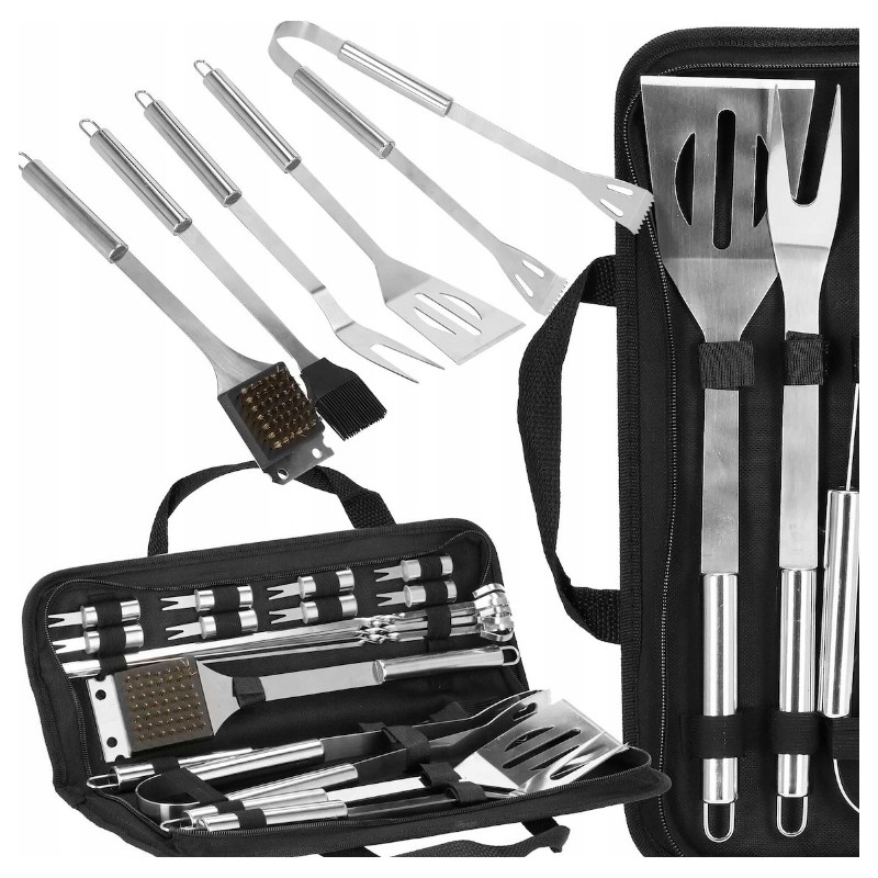 Grilio priedų rinkinys 21 viename dėkle