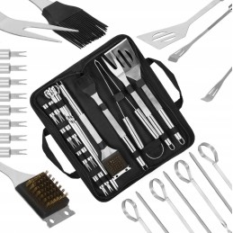 Grilio priedų rinkinys 21 viename dėkle