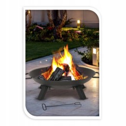 Metalinis sodo židinys su kojomis, ø46cm