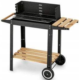 Sodo grilis su anglimis, reguliuojamos grotelės, grilio ratukai