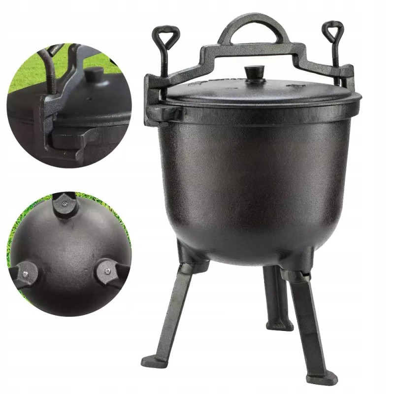 Ketaus medžioklės puodas, 5l