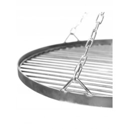 Chromuotos apvalios pakabinamos grotelės, skersmuo 70 cm