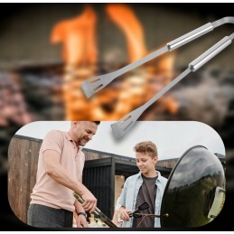 Plieninis įrankių ir kepsninės reikmenų rinkinys, patvarus, xxl, kilimėlis, 25 vnt