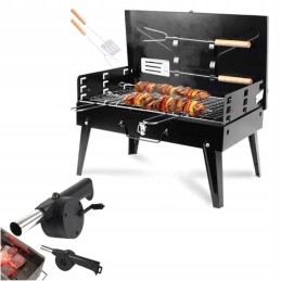 Rossner anglies grilis 25 x 42 cm nešiojamas + pūstuvas apšvietimui nemokamai