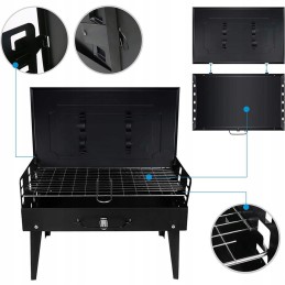 Rossner anglies grilis 25 x 42 cm nešiojamas + pūstuvas apšvietimui nemokamai