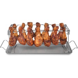 Vištienos kojų stovas, grilio grotelės, kepimo laikiklis griliui ir orkaitei