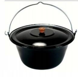 Enameled cauldron 8 l with lid and ladle!