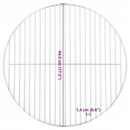 Ümmargune grillrest ø44,5cm, 304 roostevaba teras