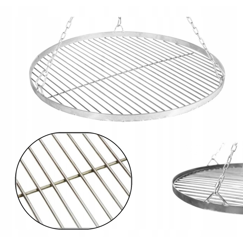 Apvalios pakabinamos grotelės, chromuotas trikojis, 58 cm