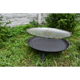 Apvalios pakabinamos grotelės, chromuotas trikojis, 58 cm