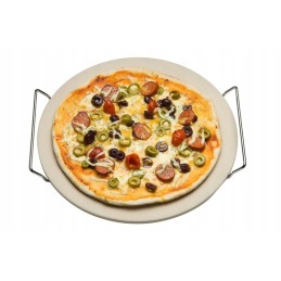 The ø33cm pizza stone will make the dough baked on it incredibly crispy.