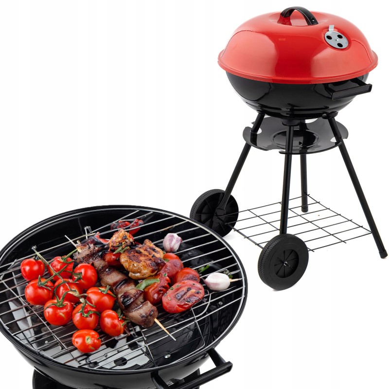 Apvalios nešiojamos anglies kepsninės 43cm x 70cm