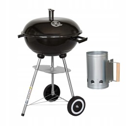 Anglies grilis su kaminu apšvietimui