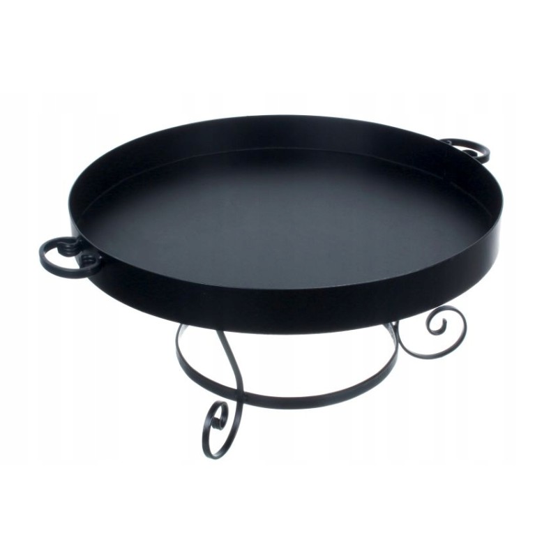 Apvalus grilio židinys, 60 cm, dažytas juodai
