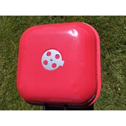 Nešiojama sodo anglių kepsninė ant ratų su dangteliu, grotelių priedais