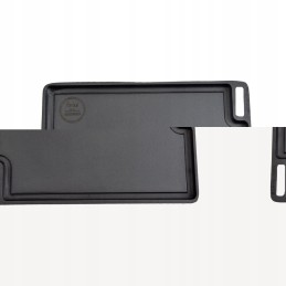 Frying pan, cast iron grill plate, double sided, 45 25