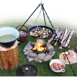 Geležinis trikojo katilo stovas, 120 cm