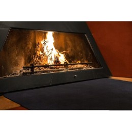 Tulekindel texfire vaip 100x50cm, kaminamatt, must