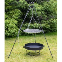 Apvalios pakabinamos grotelės, chromuotas trikojis, 58 cm