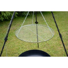 Apvalios pakabinamos grotelės, chromuotas trikojis, 58 cm