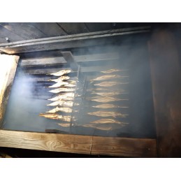 Trigubi žuvies rūkymo kabliukai su barstytuvu, ilgas inox 21cm, storis 3mm, rinkinyje 20 vnt.