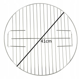 Sodo anglis grilis su dangčiu, didelėmis grotelėmis, 41 cm, apvaliais turistiniais ratukais