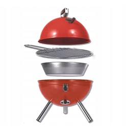 Nešiojami nedideli turistinio sodo anglių griliai su dangteliu